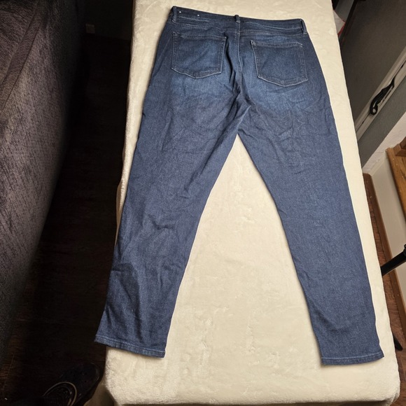 Loft The Curvy Skinny Dark Blue Jeans, Button Fly, Stretchy Size 31 / 12 - Picture 8 of 10